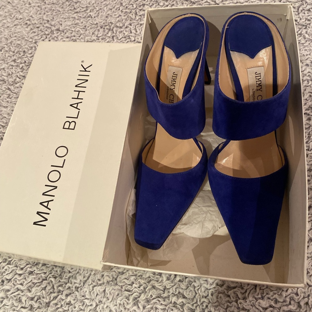 Jimmy Shoe Blue Strappy Heels